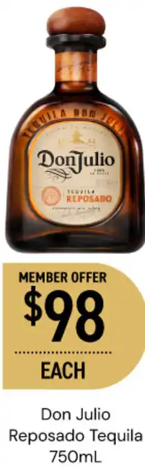 Dan Murphy's Don Julio Reposado Tequila offer