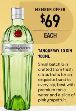 Dan Murphy's Tanqueray 10 gin offer