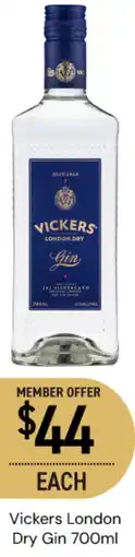 Dan Murphy's Vickers London Dry Gin offer