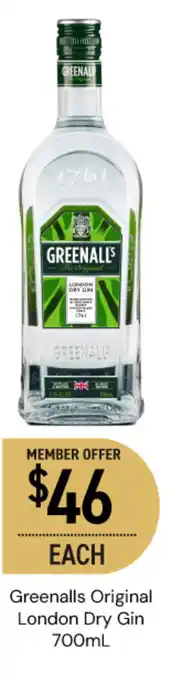 Dan Murphy's Greenalls Original London Dry Gin offer