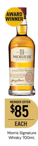 Dan Murphy's Morris Signature Whisky offer