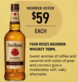 Dan Murphy's Four roses bourbon whiskey offer