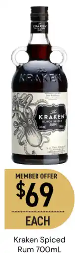 Dan Murphy's Kraken Spiced Rum offer