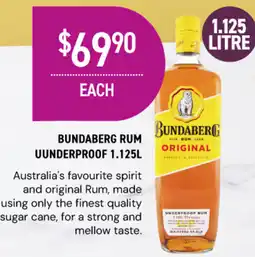 Dan Murphy's BUNDABERG RUM UUNDERPROOF offer