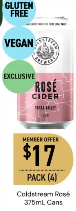 Dan Murphy's Coldstream Rosé Cans offer