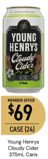 Dan Murphy's Young Henrys Cloudy Cider offer