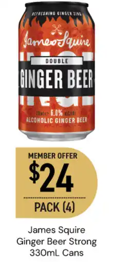 Dan Murphy's James Squire Ginger Beer Strong Cans offer