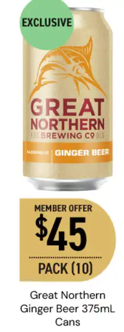 Dan Murphy's Great Northern Ginger Beer Cans offer