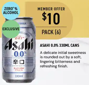 Dan Murphy's Asahi 0.0% cans offer