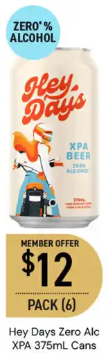 Dan Murphy's Hey Days Zero Alc XPA Cans offer