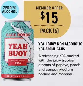 Dan Murphy's YEAH BUOY NON ALCOHOLIC XPA CANS offer