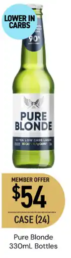 Dan Murphy's Pure Blonde Bottles offer