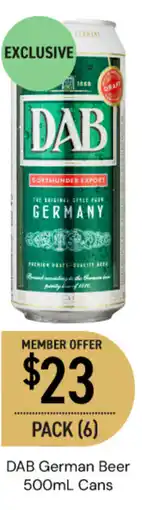 Dan Murphy's DAB German Beer Cans offer