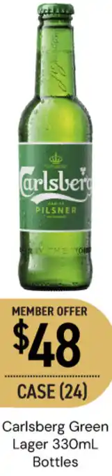 Dan Murphy's Carlsberg Green Lager Bottles offer