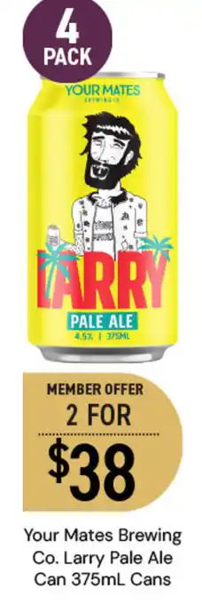 Dan Murphy's Your Mates Brewing Co. Larry Pale Ale Cans offer