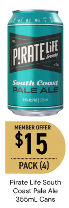 Dan Murphy's Pirate Life South Coast Pale Ale Cans offer