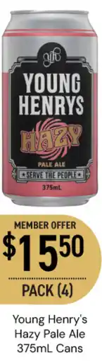 Dan Murphy's Young Henry's Hazy Pale Ale Cans offer