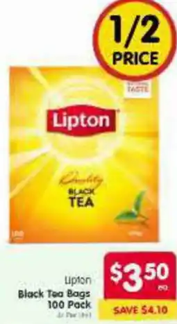 Spar Lipton Black Tea Bags offer