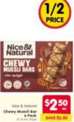 Spar Chewy muesli bars offer