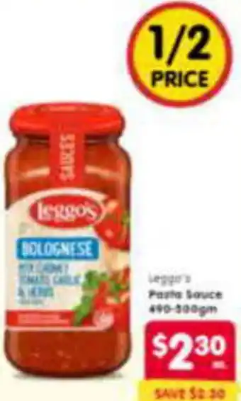 Spar Leggir's Pasta Sauce offer