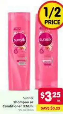 Spar Sunsik Shampoo or Conditioner offer