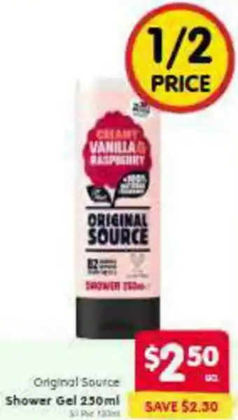 Spar Original Source Shower Gel offer