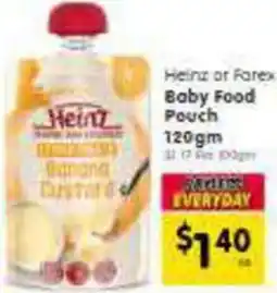 Spar Heinz or Farex Baby Food Pouch offer