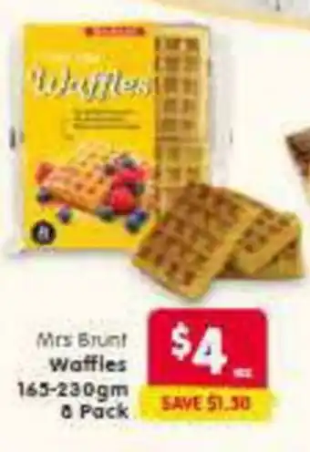 Spar Mrs Brunt Waffles offer