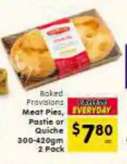 Spar Meat Pies, Pastie of quiche offer