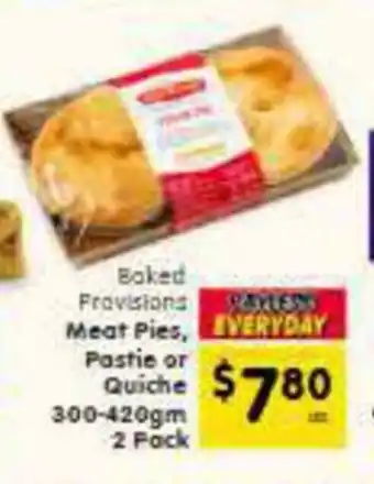 Spar Meat Pies, Pastie of quiche offer