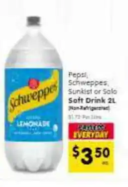 Spar Pepsi Schweppes Sunkist or Salo Soft Drink offer