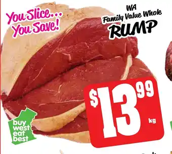 Farmer Jack's Wa family value whole rump offer