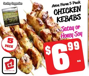 Farmer Jack's Chicken kebabs offer