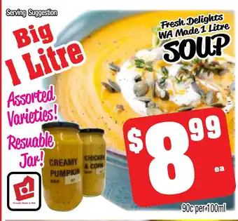 Farmer Jack's Fresh delights wa made soup offer