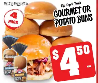 Farmer Jack's Gourmet or potato buns offer