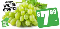 Farmer Jack's White grapes offer