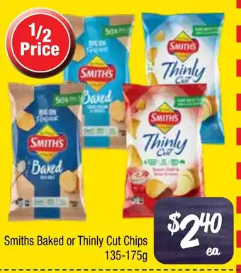 Farmer Jack's Smiths baked or thinly cut chips offer