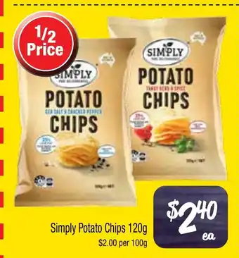 Farmer Jack's Simply potato chips offer