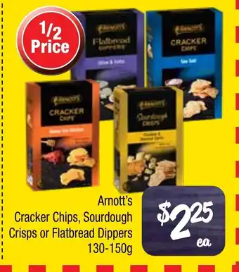 Farmer Jack's Cracker Chips, Sourdough Crisps or Flatbread Dippers offer