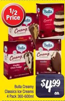 Farmer Jack's Bulla Creamy Classics Ice Creams offer