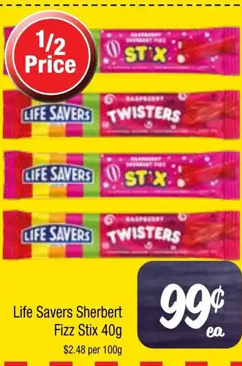 Farmer Jack's Life savers sherbert fizz stix offer