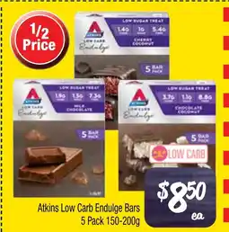 Farmer Jack's Atkins low carb endulge bars offer