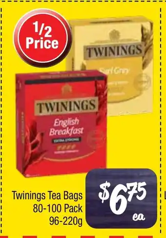 Farmer Jack's Twinings tea bags offer