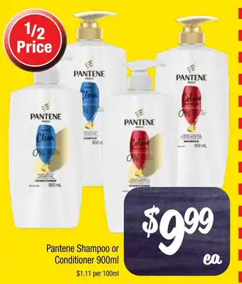 Farmer Jack's Pantene shampoo or conditioner offer