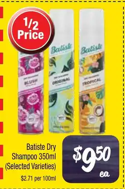 Farmer Jack's Batiste dry shampoo offer