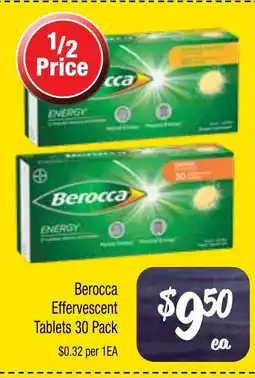 Farmer Jack's Berocca effervescent tablets offer