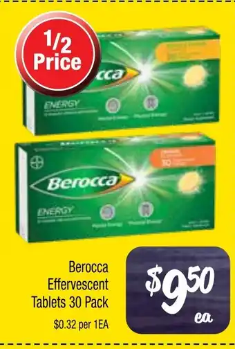 Farmer Jack's Berocca effervescent tablets offer