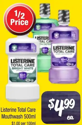 Farmer Jack's Listerine total care mouthwash offer