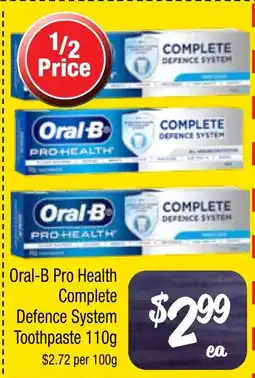 Farmer Jack's Oral-B Pro Health Complete Defence System Toothpaste offer