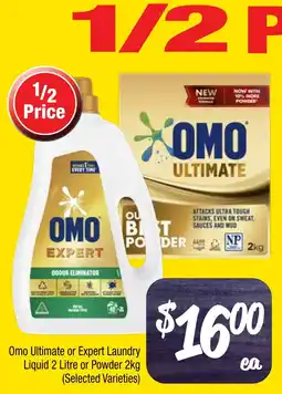 Farmer Jack's Omo Ultimate or Expert Laundry Liquid or Powder offer